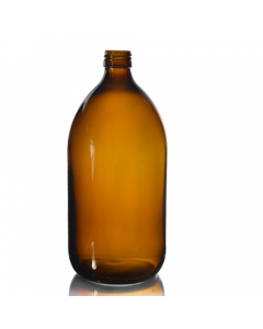 Amber Glass Sirop Bottle (Optional Pump)  - 1L