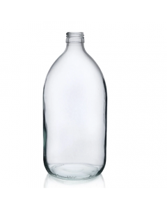 Clear Glass Sirop Bottle  (Optional Pump) - 1L