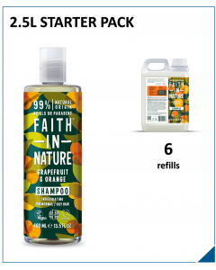 Faith In Nature – Grapefruit & Orange – Shampoo – 2.5L