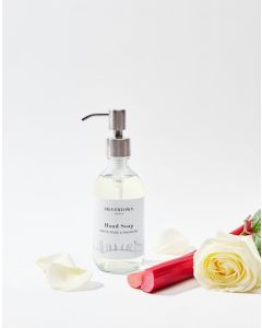 White Rose & Rhubarb Hand Soap (300ml in Glass)