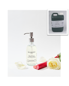 White Rose & Rhubarb Hand Soap  - 2L Refill Pack with a 300ml glass bottle and pump